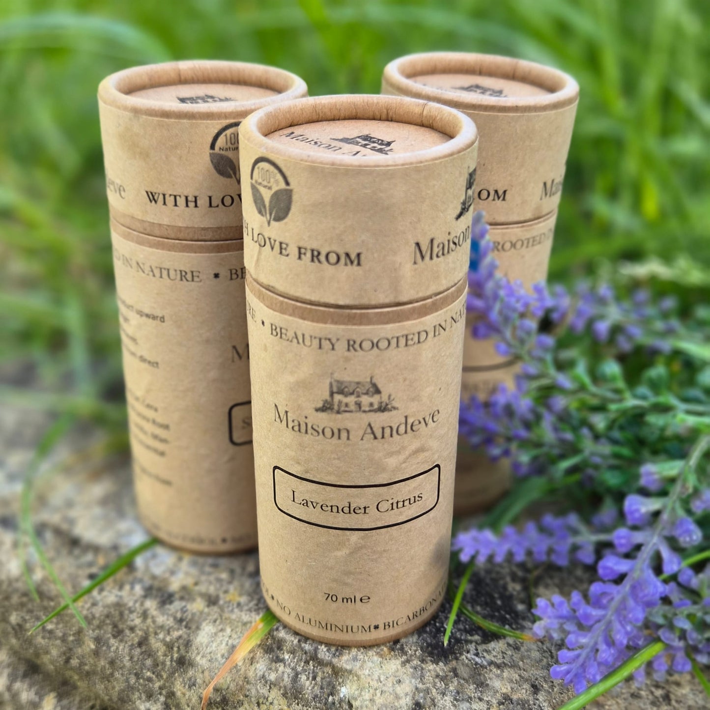 Lavender & Citrus Natural Deodorant | 70ml Eco Cardboard Tube
