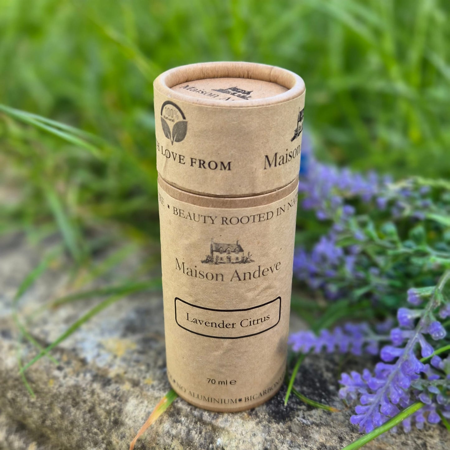 Lavender & Citrus Natural Deodorant | 70ml Eco Cardboard Tube