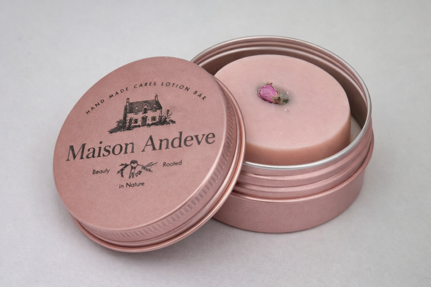 Blushing Rose Lotion Bar | Natural Solid Moisturiser | Maison Andeve