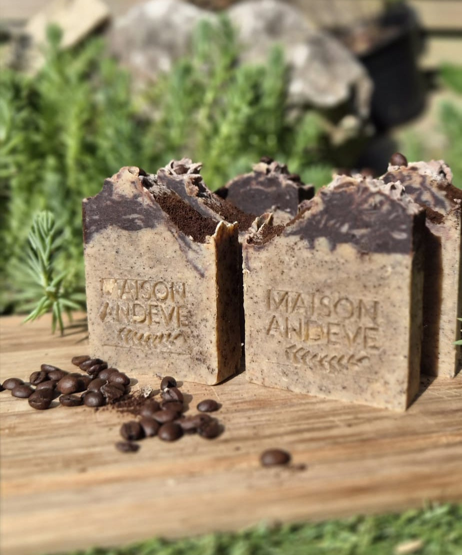 Coffee Scrub Soap Bar – Natural Exfoliating Soap with Neroli