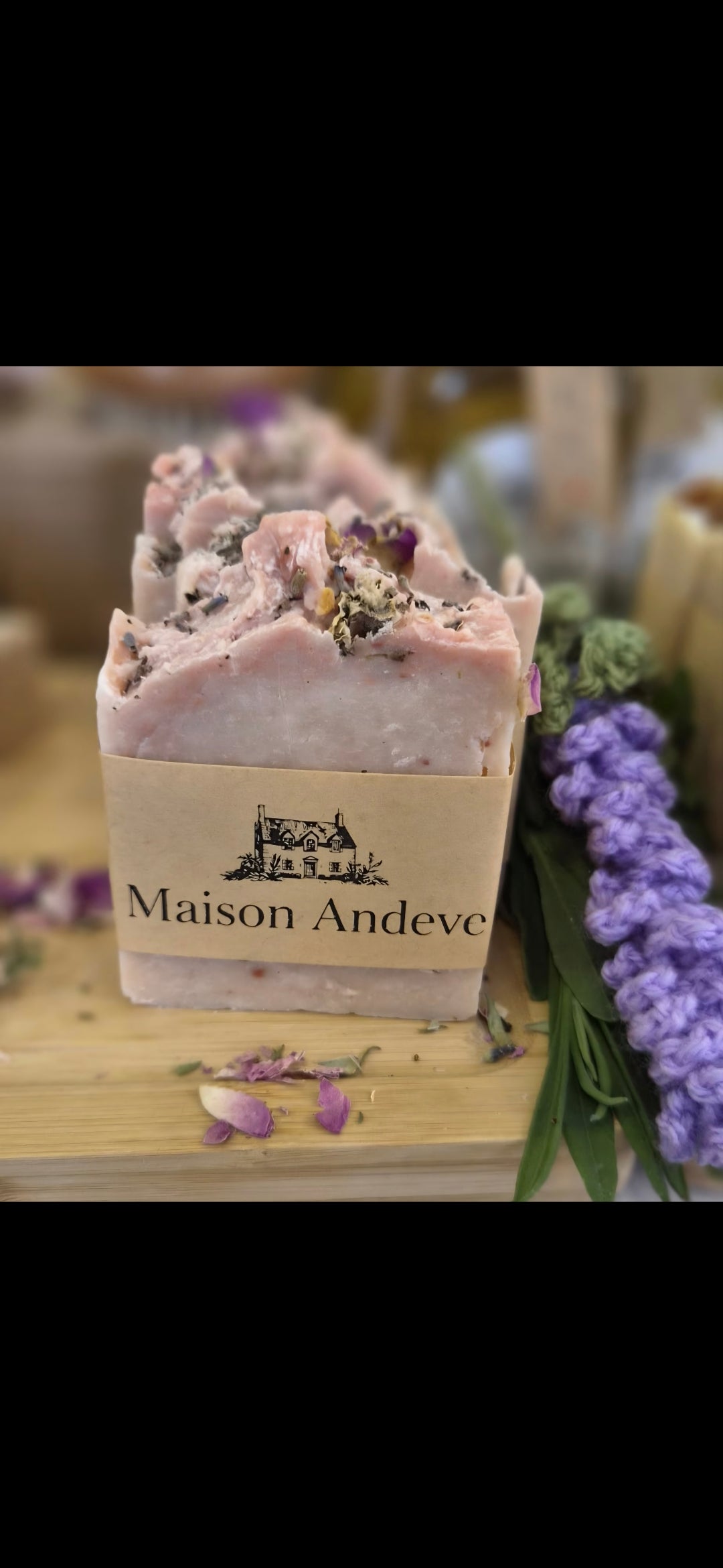 Blushing Rose & Lavender Soap Bar – Natural Handmade Soap with Pink Clay