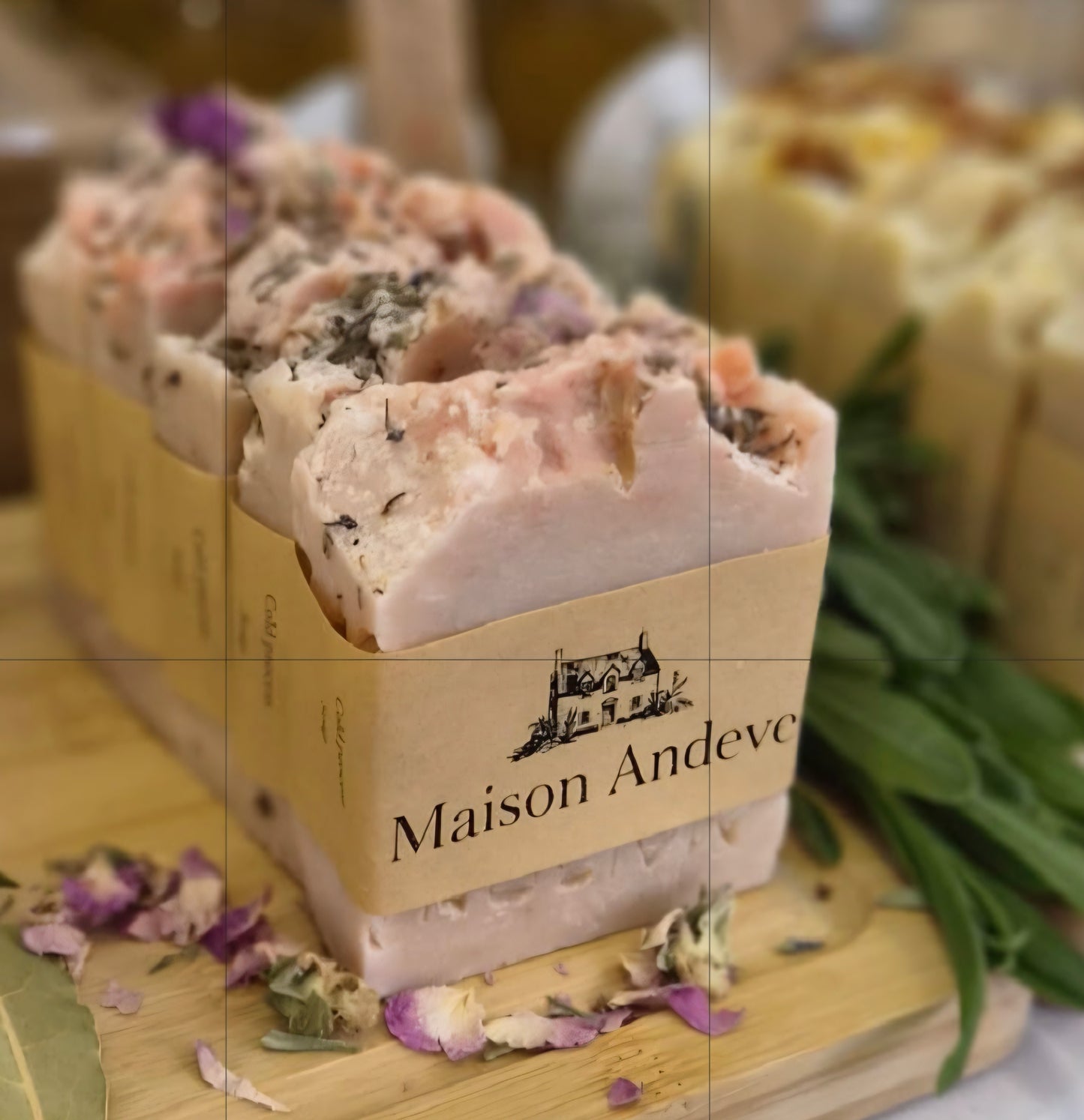 Blushing Rose & Lavender Soap Bar – Natural Handmade Soap with Pink Clay