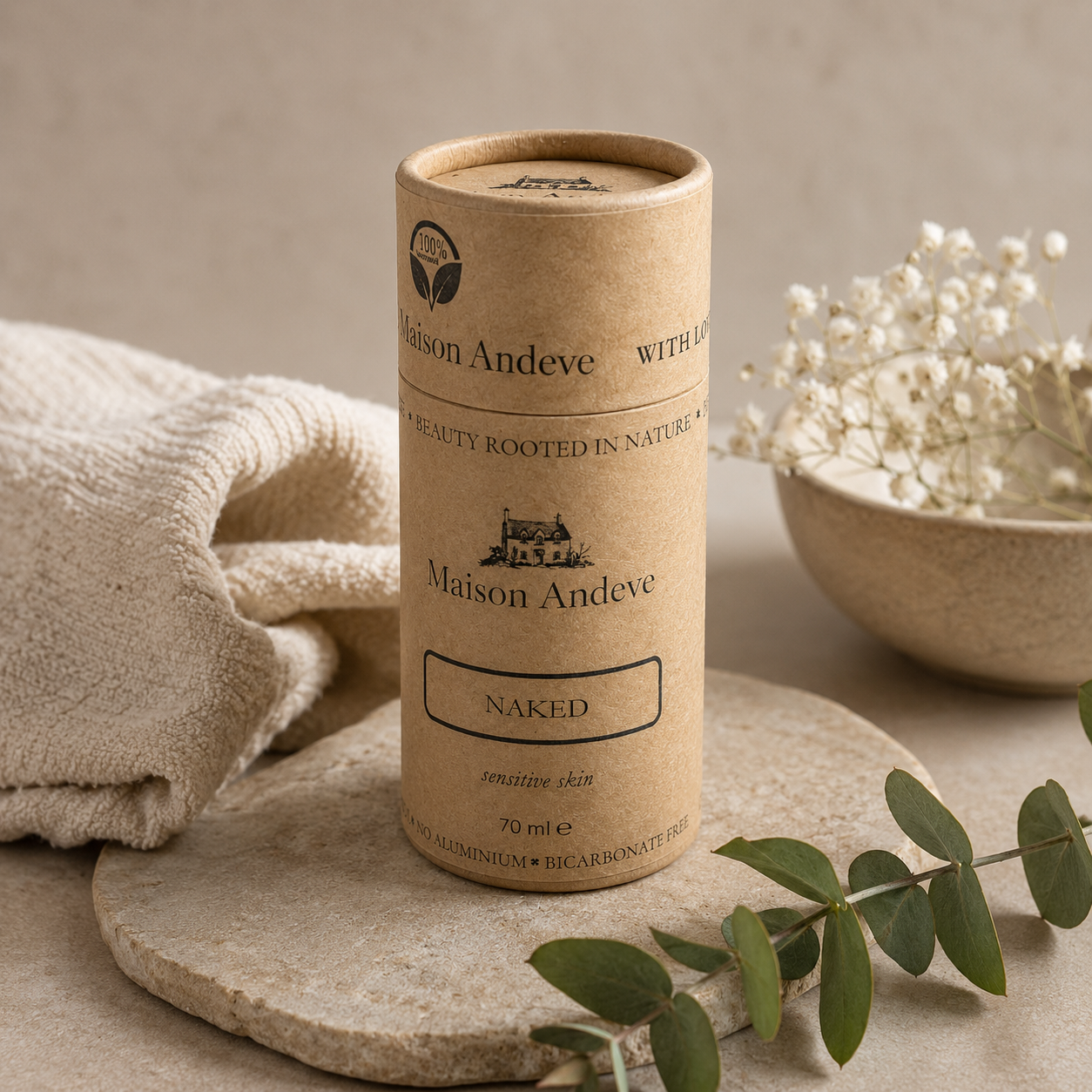 Naked Natural Deodorant | Fragrance-Free | Extra Gentle for Sensitive Skin